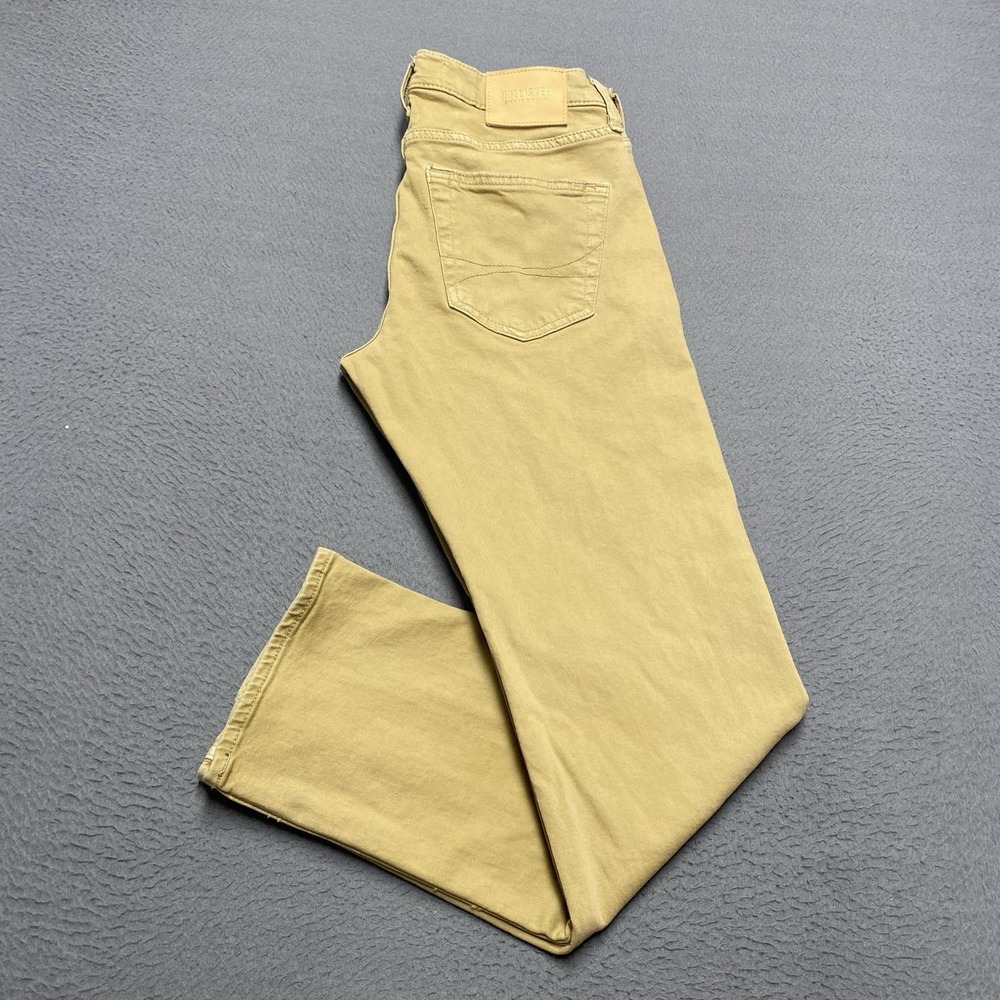 Hollister Epic Flex Jeans Mens 30x32 Beige Slim Straight Denim Stretch Pants
